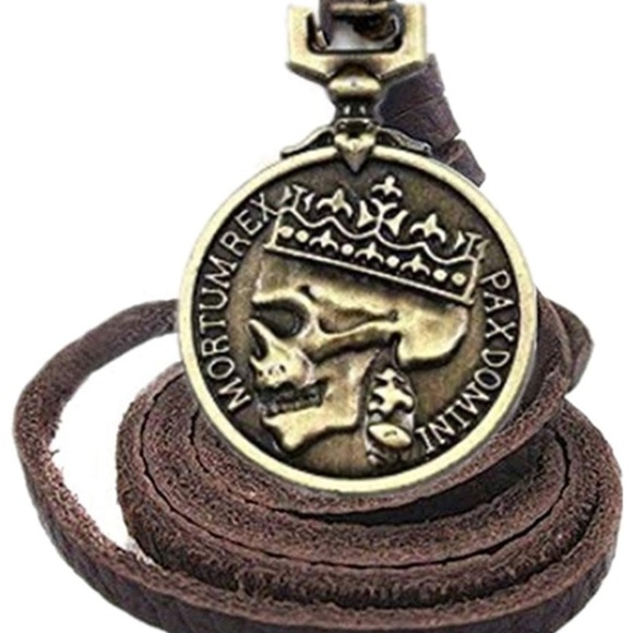 Classic Coin Brown Genuine Leather Pendant - Picture 9 of 11